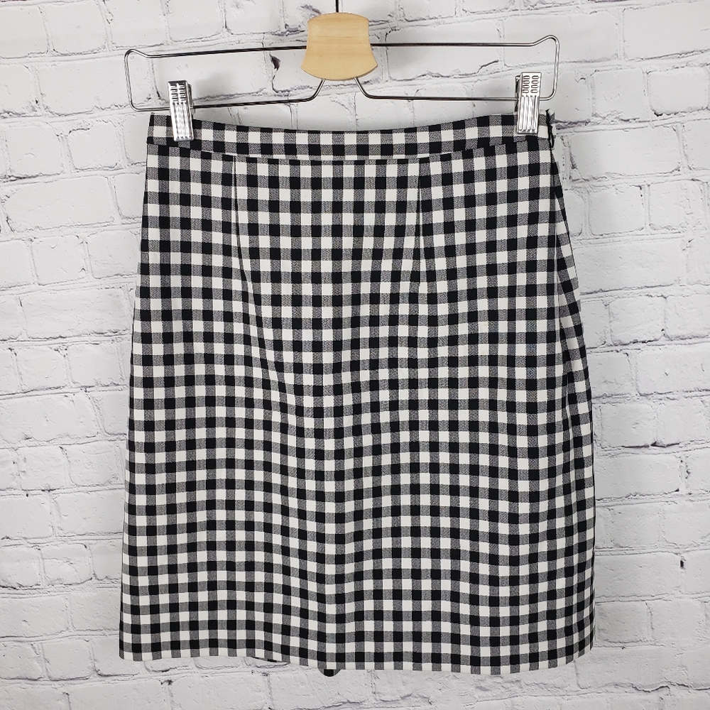 Diane Von Furstenberg Eliza Gingham Pencil Skirt